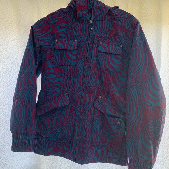 Burton Jackets & Blazers - Burton Vibrant Red and Teal Ski Jacket